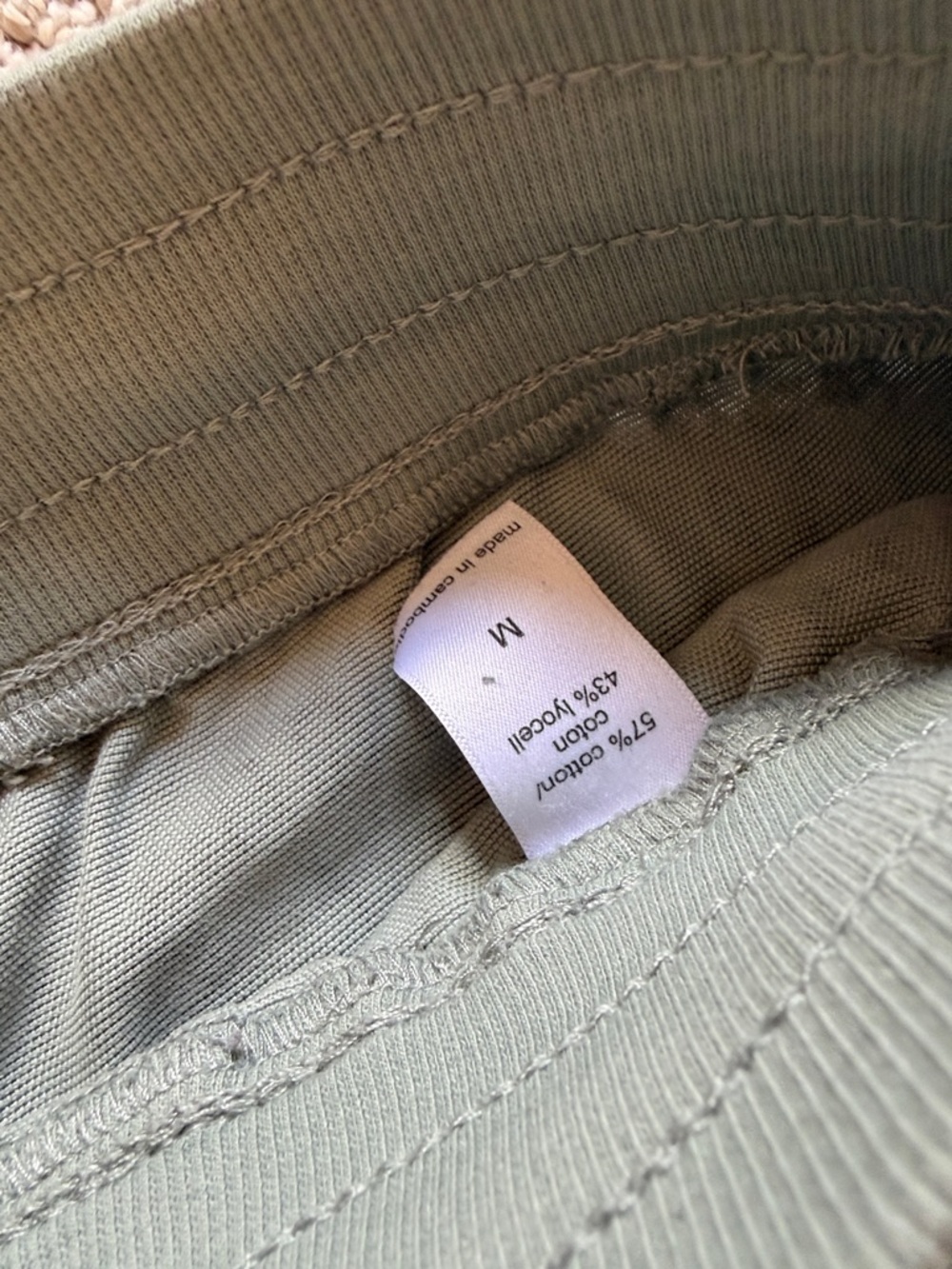 Olive Leopard Print Lounge Shorts. Med - Picture 3 of 3